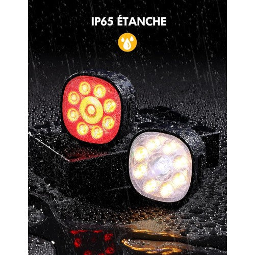 USB Rechargeable Front and Rear Bike Lights